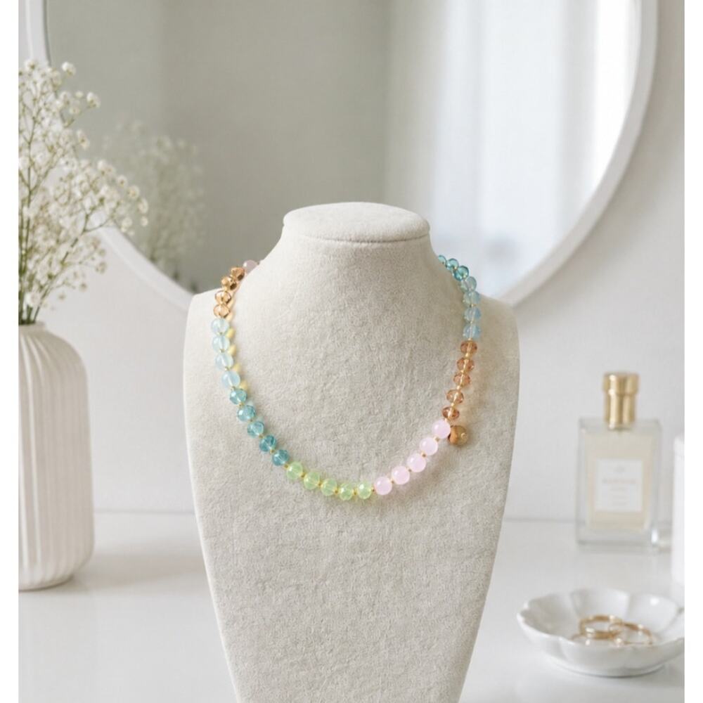 Colorful Beaded Boho Necklace New - Picture 2 of 3